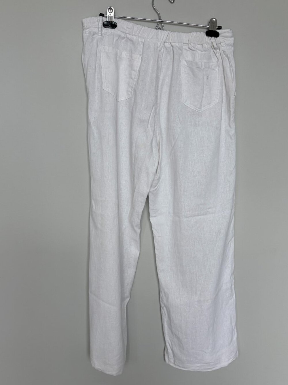 Just Living White Linen Wide Leg Pants L - Picture 5 of 7